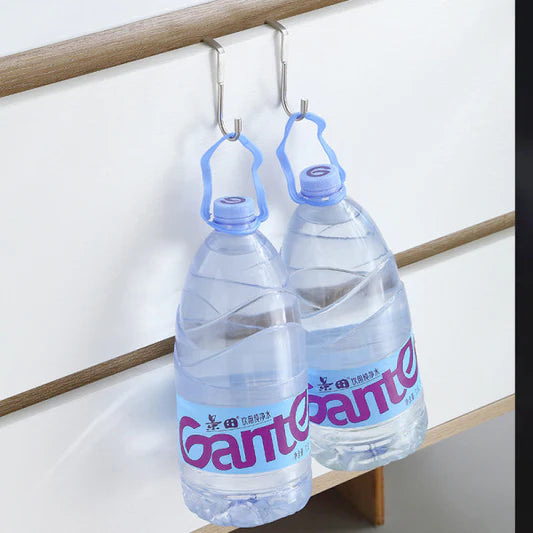 2 Pcs Stainless Steel Double Hooks Organizer Hangers - Silver - Shop N Save