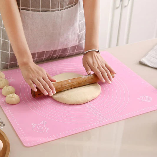 Non Slip Versatile Kitchen Silicone Baking Mat - 50x40 Cm - Pink - Shop N Save