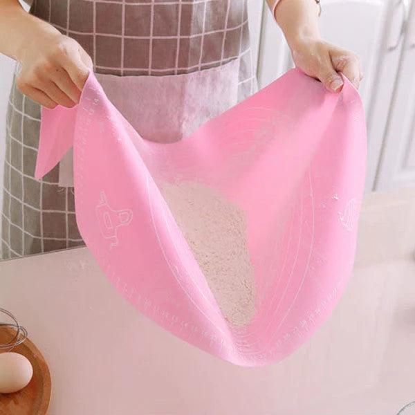 Non Slip Versatile Kitchen Silicone Baking Mat - 50x40 Cm - Pink - Shop N Save