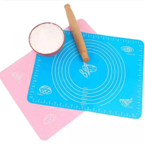 Non Slip Versatile Kitchen Silicone Baking Mat - 50x40 Cm - Pink - Shop N Save