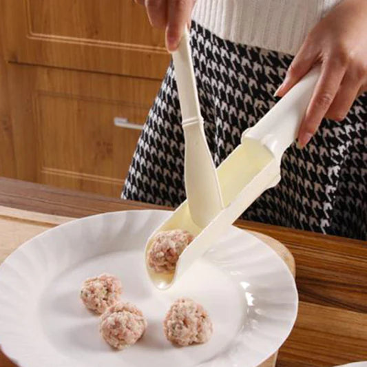 Easy Kitchen Meatball Making Mold With Spoon - Cream White - Shop N Save