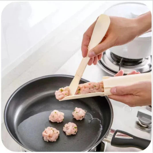 Easy Kitchen Meatball Making Mold With Spoon - Cream White - Shop N Save