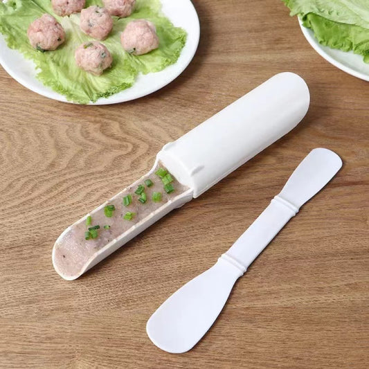 Easy Kitchen Meatball Making Mold With Spoon - Cream White - Shop N Save