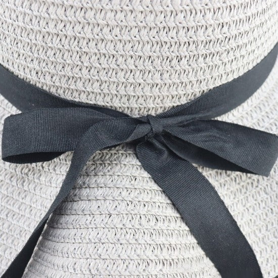 Large Brim Sun Protection Wave Edge Hat Beach Cap - Dark Blue