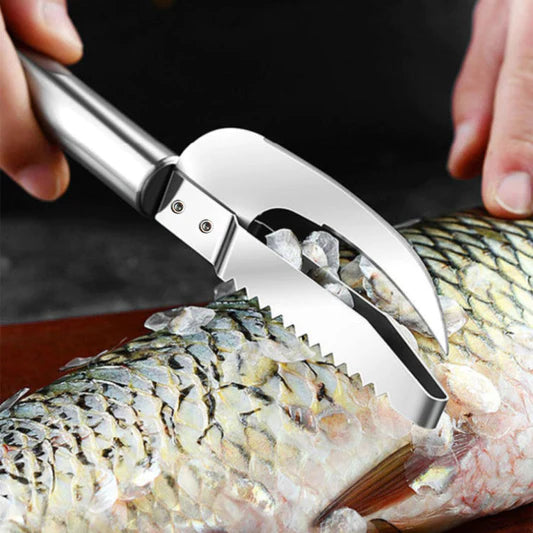 Stainless Steel 3 In 1 Knife Fish Scaler Cuter Maw Scraper Saw Tooth Peelers Scraping Tool - Shop N Save