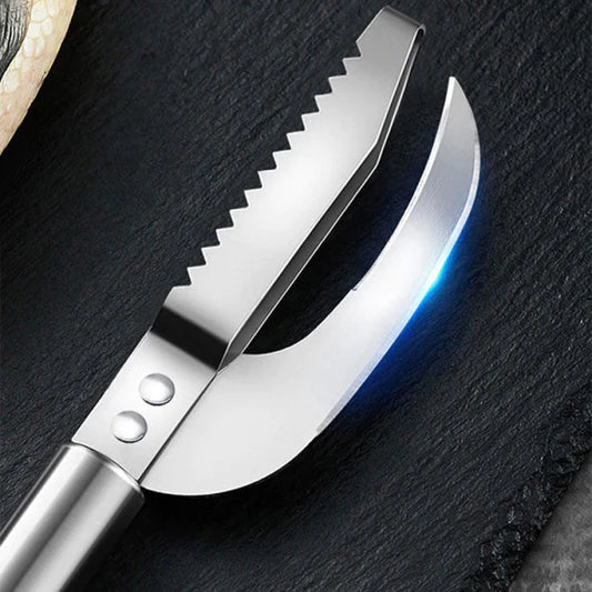 Stainless Steel 3 In 1 Knife Fish Scaler Cuter Maw Scraper Saw Tooth Peelers Scraping Tool - Shop N Save