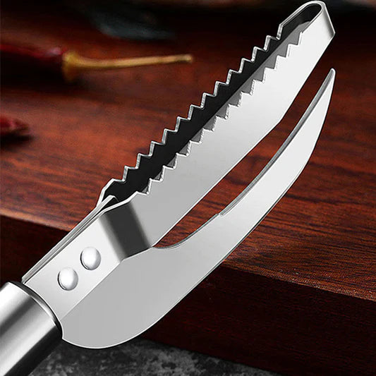 Stainless Steel 3 In 1 Knife Fish Scaler Cuter Maw Scraper Saw Tooth Peelers Scraping Tool - Shop N Save