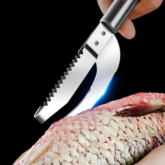 Stainless Steel 3 In 1 Knife Fish Scaler Cuter Maw Scraper Saw Tooth Peelers Scraping Tool - Shop N Save