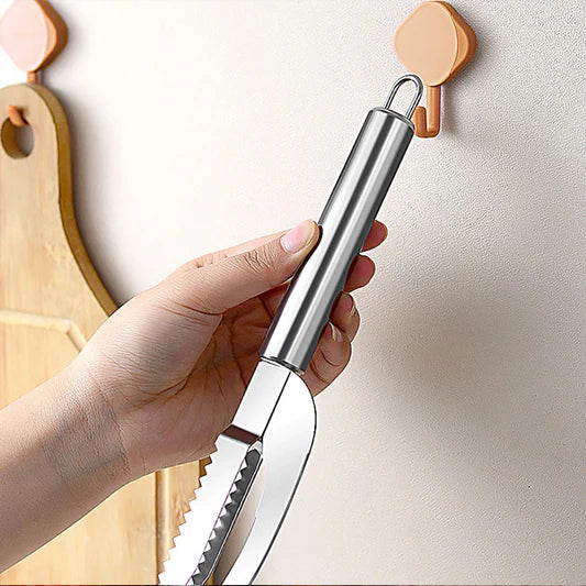 Stainless Steel 3 In 1 Knife Fish Scaler Cuter Maw Scraper Saw Tooth Peelers Scraping Tool - Shop N Save