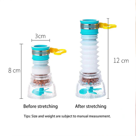 Kitchen Bathroom Faucet Head 360 Degree Rotatable Spray Water Saving Purifier Filter Adjustable With Lock Clip - Shop N Save