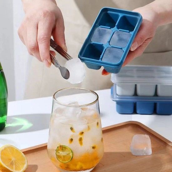 Kitchen Plastic Ice Cube Molds Tray Home Bar Party Light Green