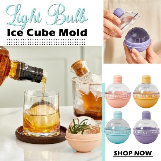 Creative Ice Ball Mould Whiskey Spherical Light Rounded - Pink - Shop N Save