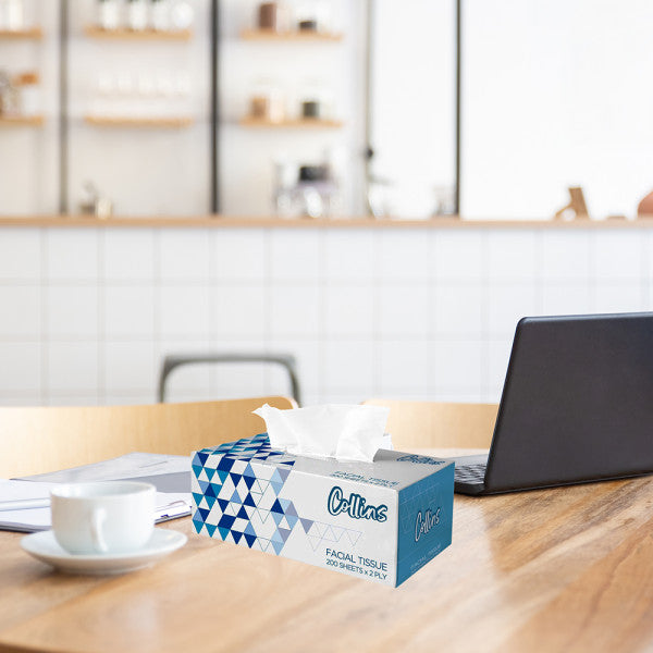 Collins 150 Ply Premium Facial Tissue Soft Gentle Hygienic 100% Virgin Pulp 4 PC Pack + 1 Free Special Edition