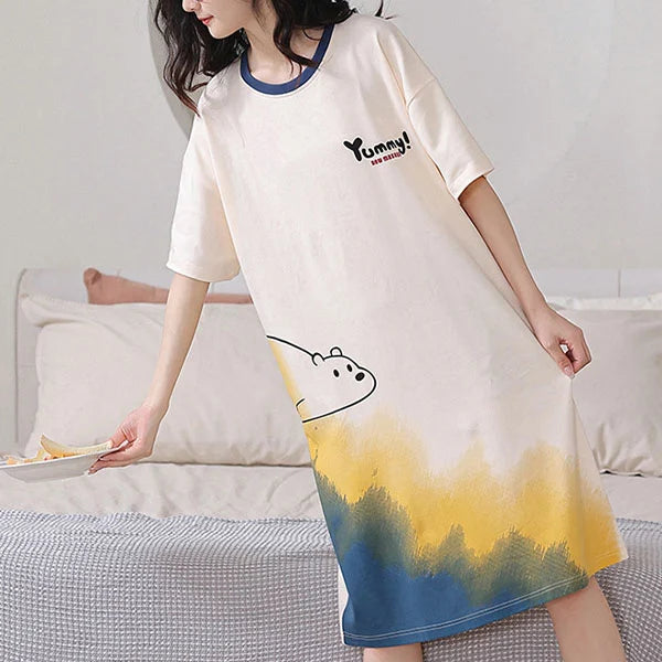 Animal Print Midi Dress - Soft and Comfortable Nightwear for Women - Shop N Save