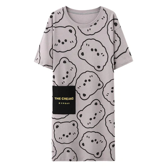 Cute Cartoon Midi Dress - Comfy Sleepwear for Women - Shop N Save