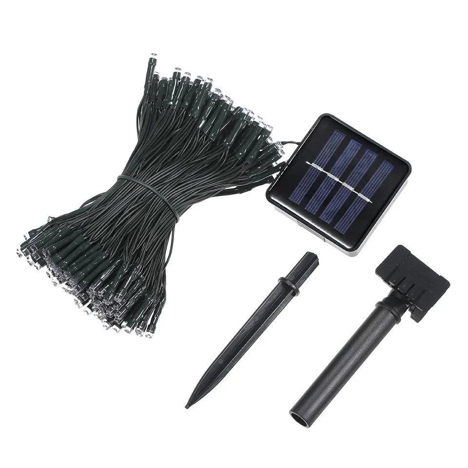 Solar-Powered Fairy Lights: 100/200 LEDs, 8 Modes, Outdoor Decor - Shop N Save