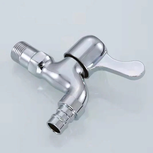 Crystal Fast Open Basin Faucet Perfect for Bathroom and Kitchen Sinks! Self-Assemble Silver Color. Also Works as a Washing Machine Faucet. - Shop N Save