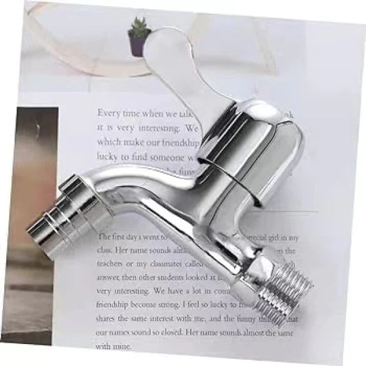 Crystal Fast Open Basin Faucet Perfect for Bathroom and Kitchen Sinks! Self-Assemble Silver Color. Also Works as a Washing Machine Faucet. - Shop N Save
