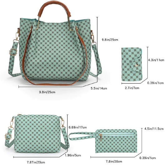 High-Quality Double Handle 4-Piece Bags Set - Stylish Tote Bag Set