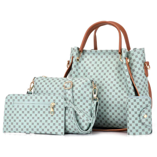 High-Quality Double Handle 4-Piece Bags Set - Stylish Tote Bag Set