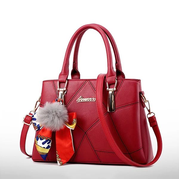 High Quality Casual Fashion Crossbody Handbags - Red Wine