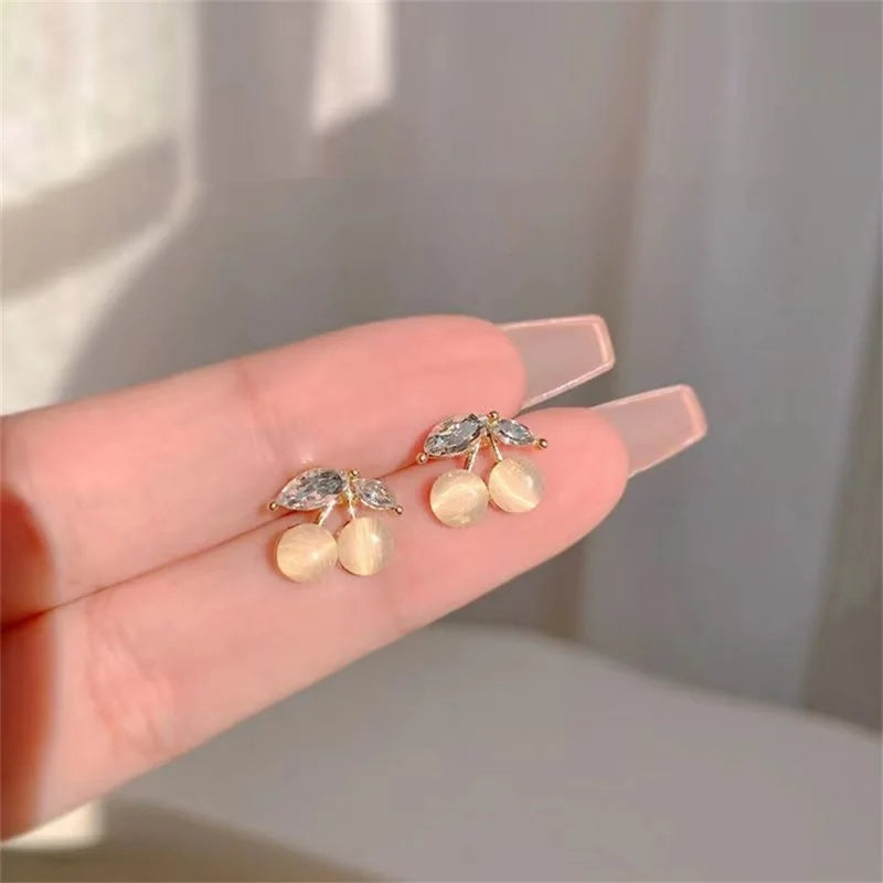 Luxurious Opals Studs: Shiny Gold Earrings, 2023 Trend Wholesale - Shop N Save