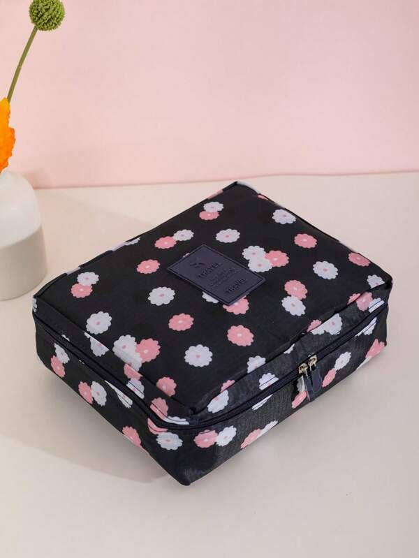 Nylon Handheld Cosmetic Bag: Lightweight, Waterproof, Portable Storage - Shop N Save