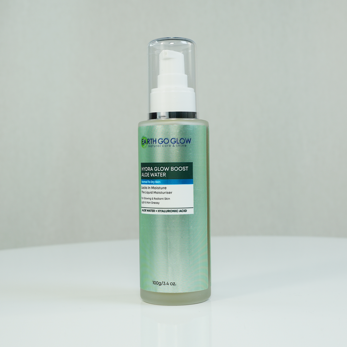 EARTH GO GLOW ALOE VERA & HYALURONIC ACID LIQUID FACE MOISTURIZER (100ml) - Shop N Save