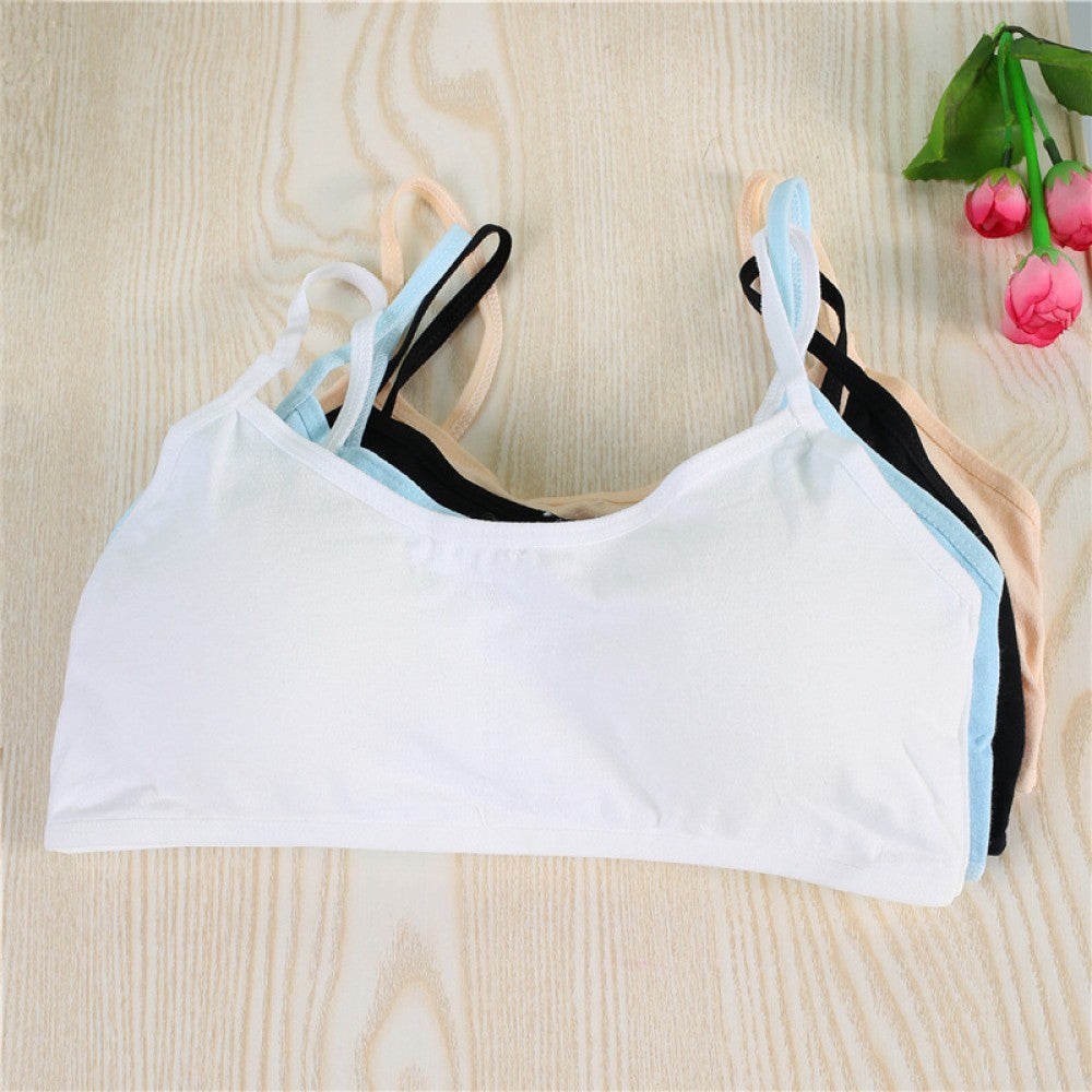 Girls Bra Straps Pure Cotton Vests - White - Shop N Save
