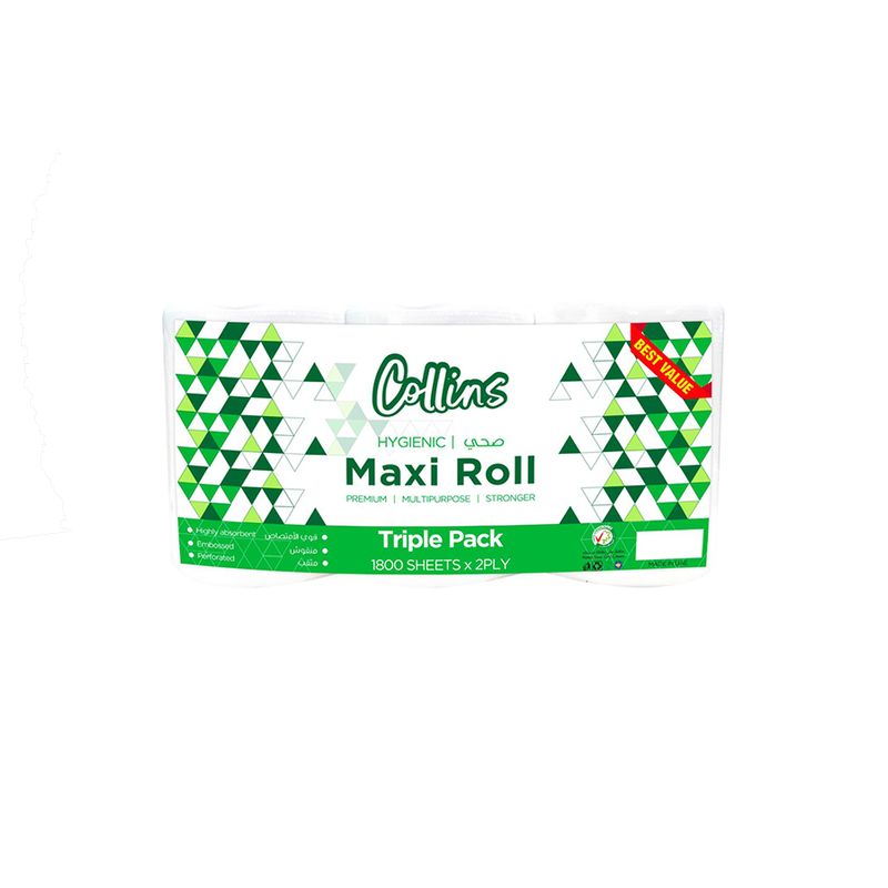 Collins Maxi Roll: 1800 Sheets, Triple Pack, Quality Cleaning - Shop N Save