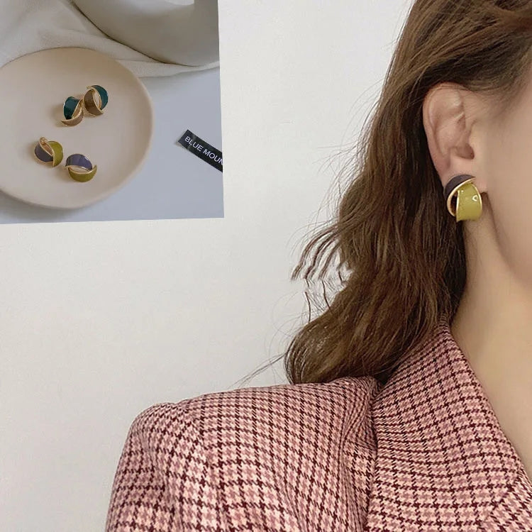 2023 Retro Gold Studs: Fashion Statement Earrings for Women - Shop N Save