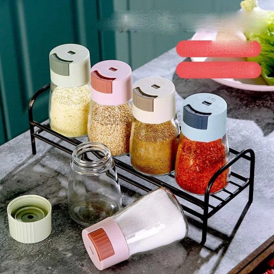 Salt Shaker Glass Jar Kitchen Spices Bottle Blue - Shop N Save