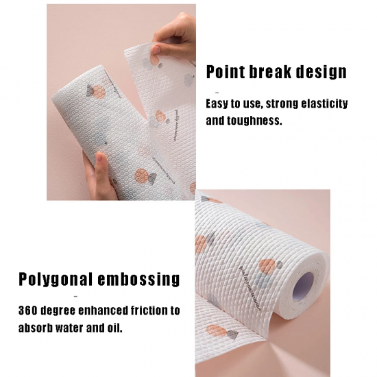 Disposable Kitchen Dishes Cleaning Towels Roll White. - Shop N Save