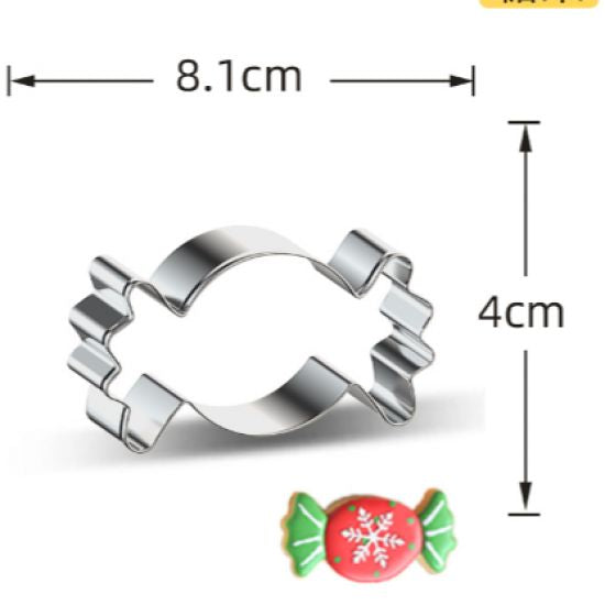 Christmas Cookie Stainless Steel Candy Mould Silver - Shop N Save