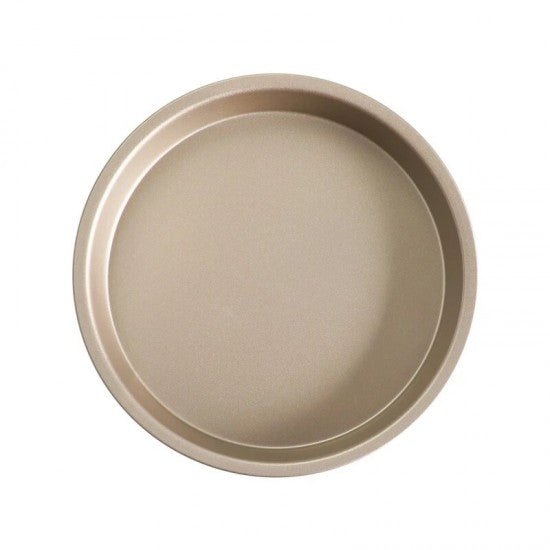 Round Mold For Pizza And Baking Pan Non-Stick (Golden) - Shop N Save