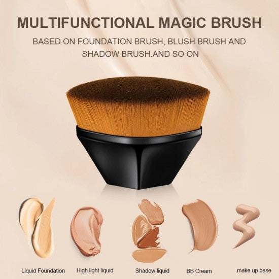 Foundation Makeup Brush Portable Face Wash Brush - Black