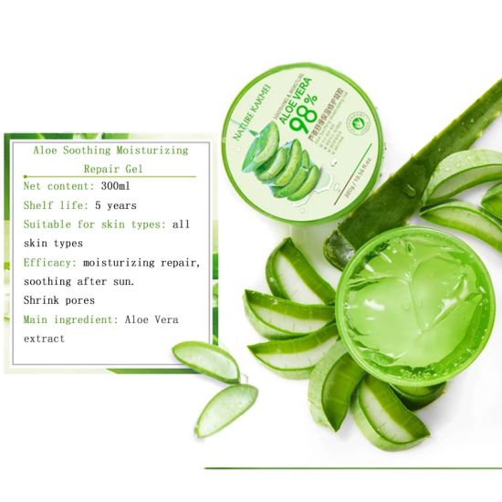 Aloe Vera Soothing Moisturizer Deep Hydration Skin Repairing Gel Remove Acne 300g Green