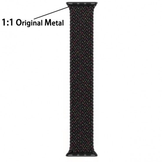 Nylon Loop Strap For Apple Smartwatch Belt Black