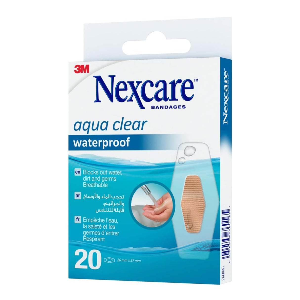Nexcare™ 586-20D Absolute Waterproof Bandages, 26x57mm, 20/box