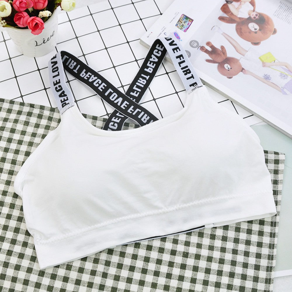 Sports Bra Cross Fashion for Women - White - Shop N Save
