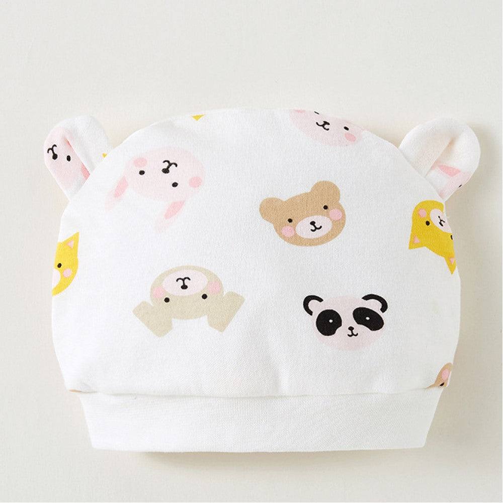 Spring And Autumn Thin Section Newborn Fetal Hat - White - Shop N Save