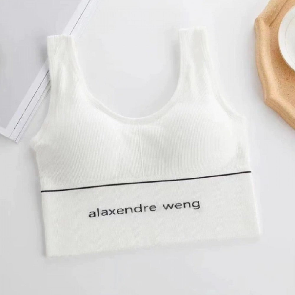 Sports Fitness Seamless Women Padded Bra - White - Shop N Save