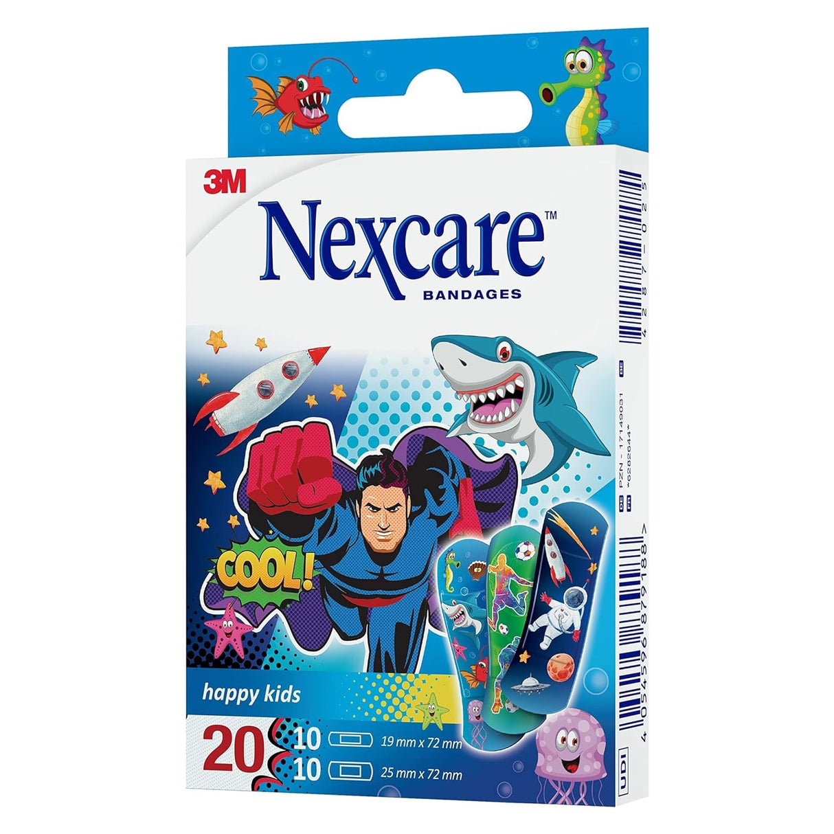 NEXCARE™ HAPPY KIDS PLASTERS COOL, ASSORTED, 20/PACK