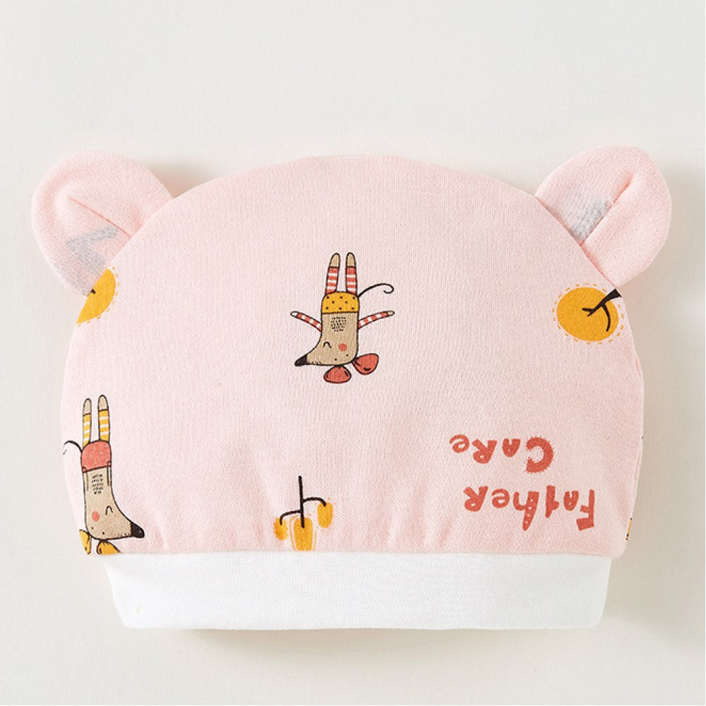 Spring And Autumn Thin Section Newborn Fetal Hat - Pink - Shop N Save