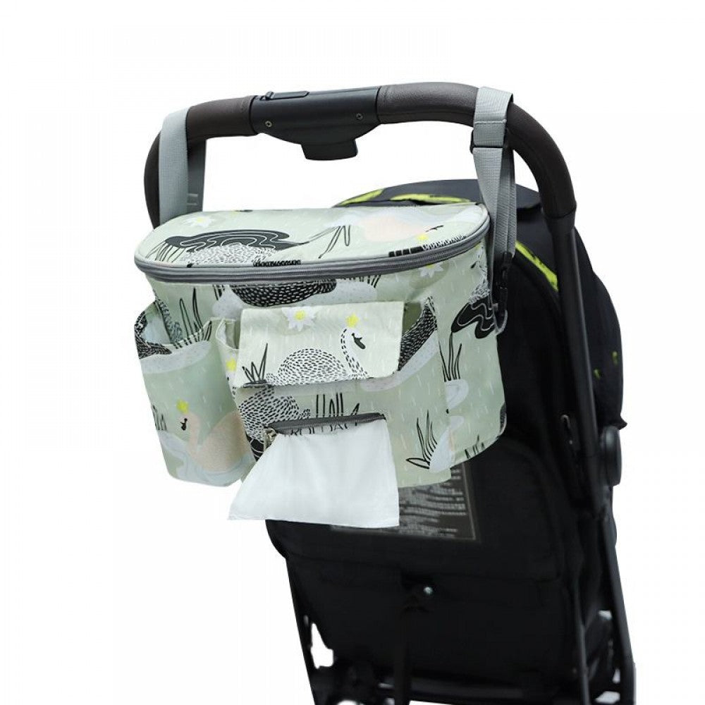 Diaper Backpack - Ducks Printed Maternity Multi Functional Backpacks Large Capacity New Born Mommy Travel Bag - Light Green - Shop N Save