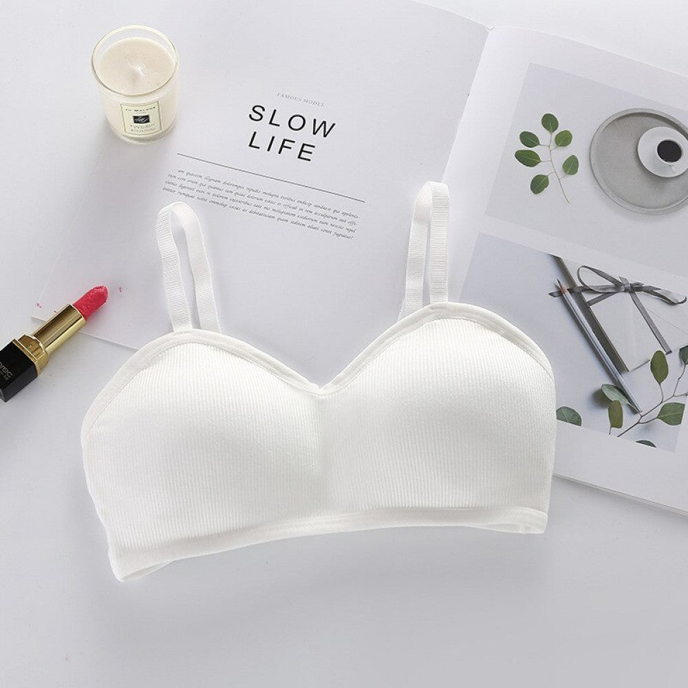 Woman Seamless Bras Vest Thread Beautiful Back - White - Shop N Save