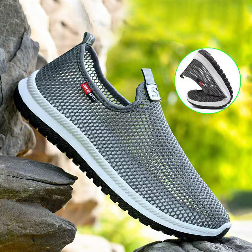Sneakers for MEN Lightweight Breathable Non-Slip Soft And Comfortable Shoes For Walking Running Jogging Exercise Gym and Outdoor Office Casual Shoes - Gray