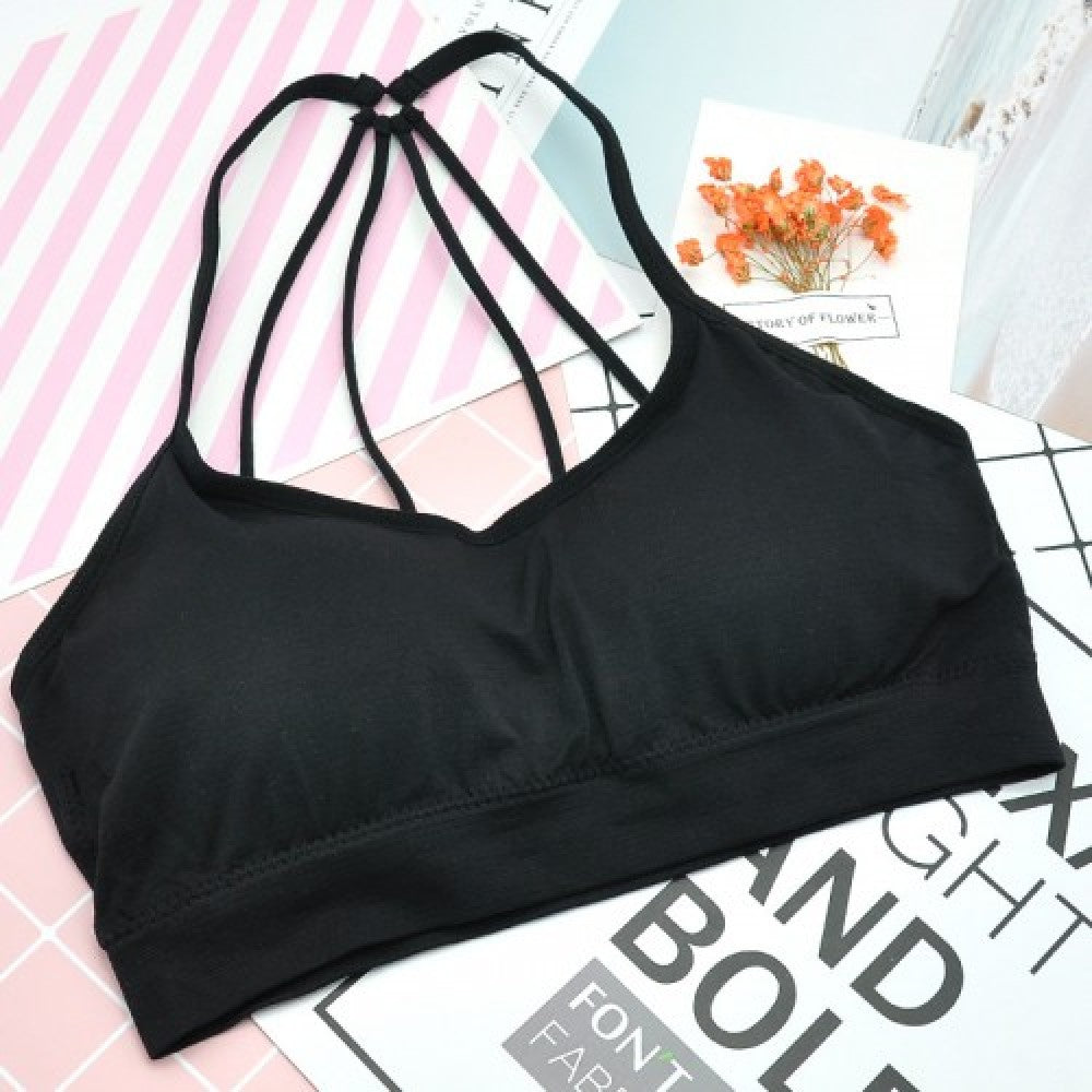 Sports Gym Bra Cross Fashion Beauty For Women Black - Shop N Save