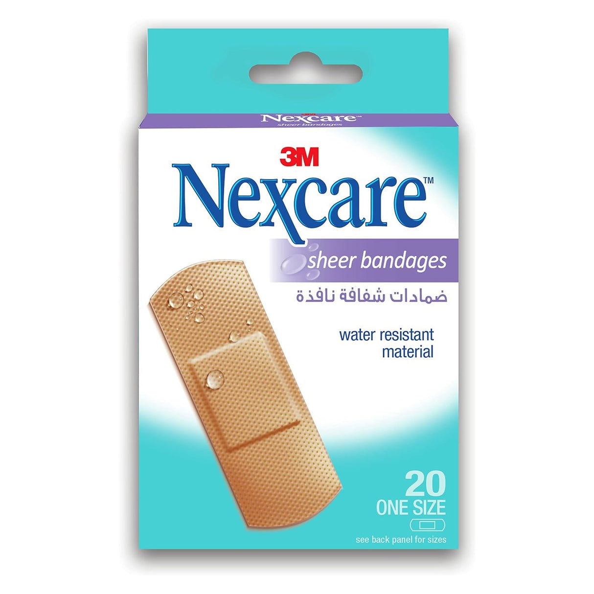 656-20 Nexcare Sheer Bandages, 72x25mm, 20/Box