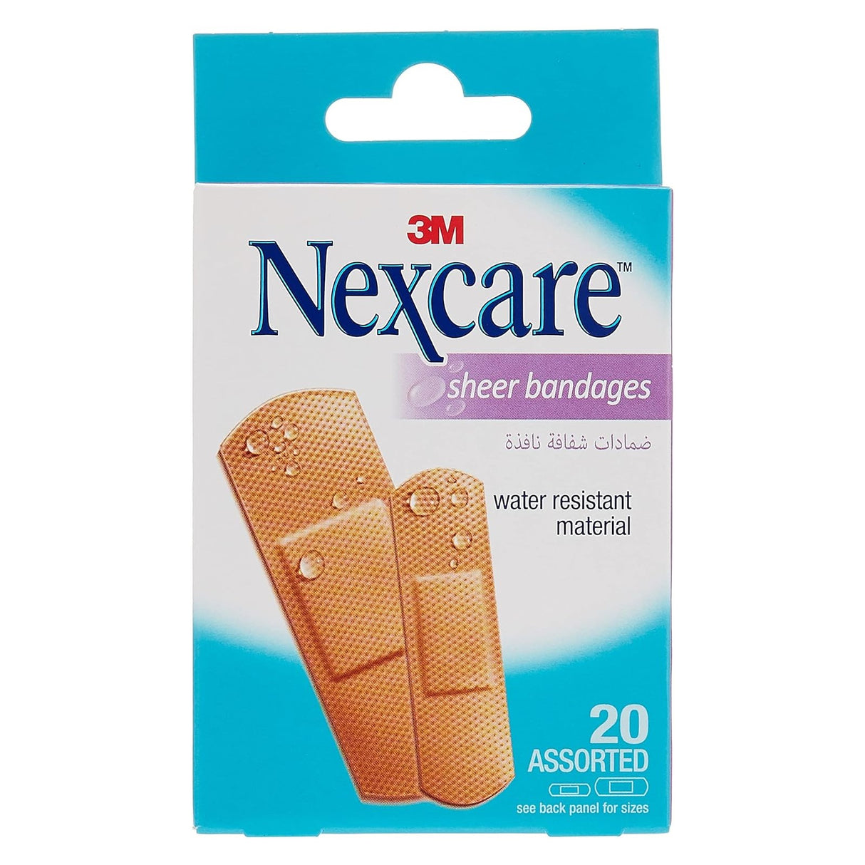 658-20 Nexcare Sheer Bandages, Assorted, 20/Box